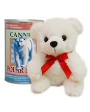 6" Canned Polar Bear - Canned Critters